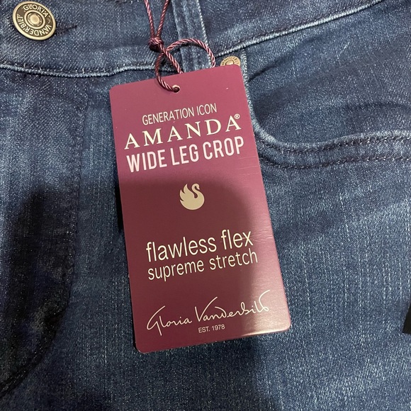 Gloria Vanderbilt Amanda Wide Leg Crop Jeans- Size 4 - Picture 6 of 10